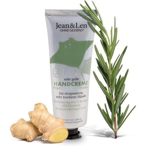 Crema de manos Romero & Jengibre de Jana i Len con urea, hidrata y suaviza manos muy secas y estropeadas