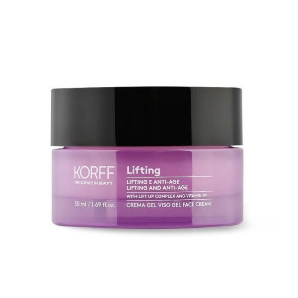 Lifting effect gel cream for skin with a relaxed and luminous appearance.