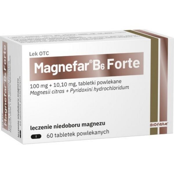 Magnefar B6 Forte is indicated for the treatment and prevention of magnesium deficiency.