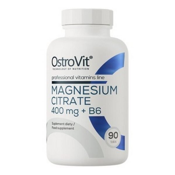 OstroVit Magnesium Citrate 400 mg + B6 is a dietary supplement that contains magnesium in a highly bioavailable form and vitamin B6.