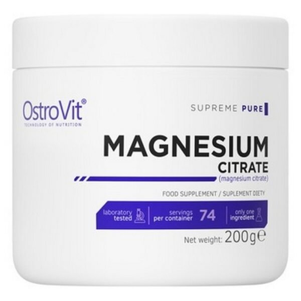 OstroVit Magnesium Citrate is a powdered dietary supplement developed using only the magnesium citrate desired in this case.