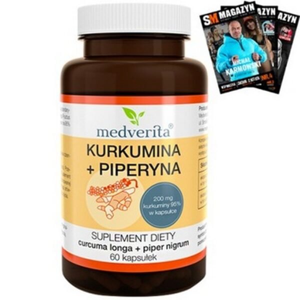 Medverita Curcumin + Piperine is a dietary supplement ideal for people living under stress and those who want to support metabolism. It is recommended for both athletes and all those who do hard mental work.