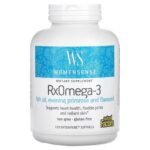 Natural Factors, WomenSense, RxOmega-3 apoya la salud del corazón, la movilidad de las articulaciones y una piel radiante