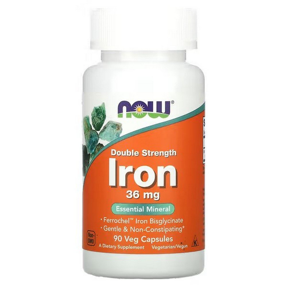 now foods iron double strength 36 mg 90 vegetarian capsules El hierro es un mineral vital que desempeña un papel central en la producción de energía, la función del sistema inmunológico y la salud neurológica.