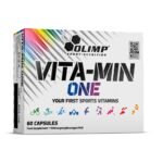 Vita-Min One by Olimp is a dietary supplement in the form of capsules, containing a composition of vitamins and minerals, supplemented with American ginseng extract.