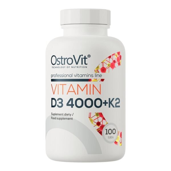 OstroVit Vitamin D3 4000 IU + K2 is a high-quality dietary supplement that is a source of vitamin D3 and vitamin K2
