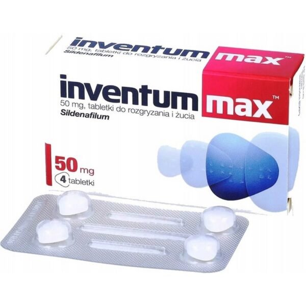 Inventum Max est un médicament sous forme de comprimés à croquer développé pour les hommes adultes souffrant de dysfonction érectile.