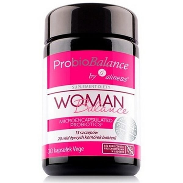 ProbioBalance by Aliness® Woman Balance are specially selected bacterial strains dedicated to women.