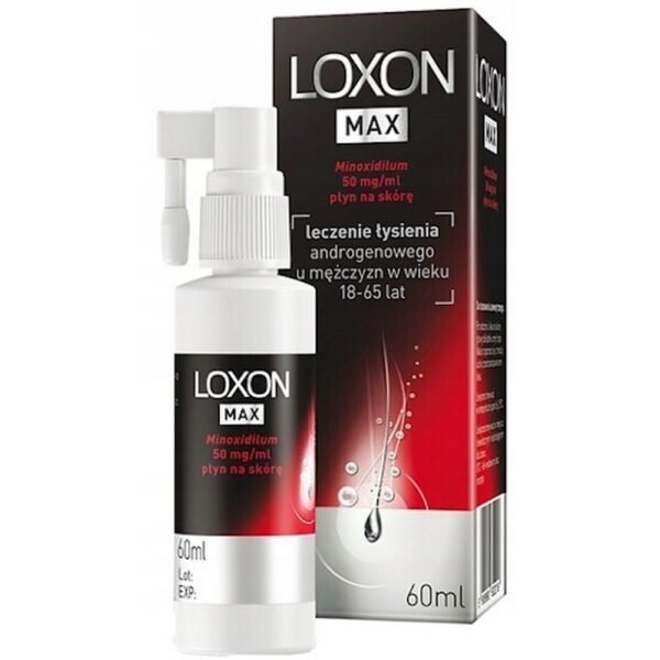 Loxon Max (Loxon 5%) - stimulation of hair growth, liquid for the skin, capacity 60 ml.