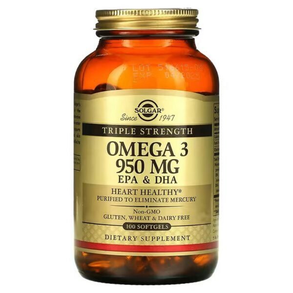 Olgar, Omega-3, EPA y DHA, Triple Strength apoya la salud cardiovascular, de las articulaciones y de la piel.