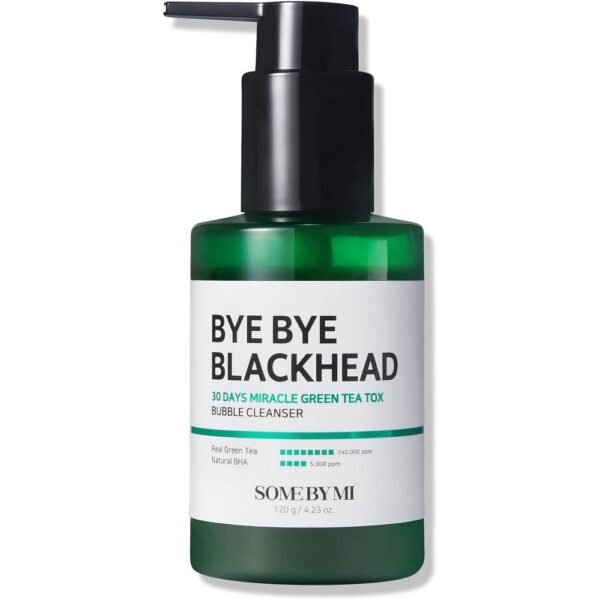 SOMEBYMI Bye Bye Blackhead Miracle Bubble Cleanser con 16 tipos de extractos de té y burbujas de BHA elimina los puntos negros