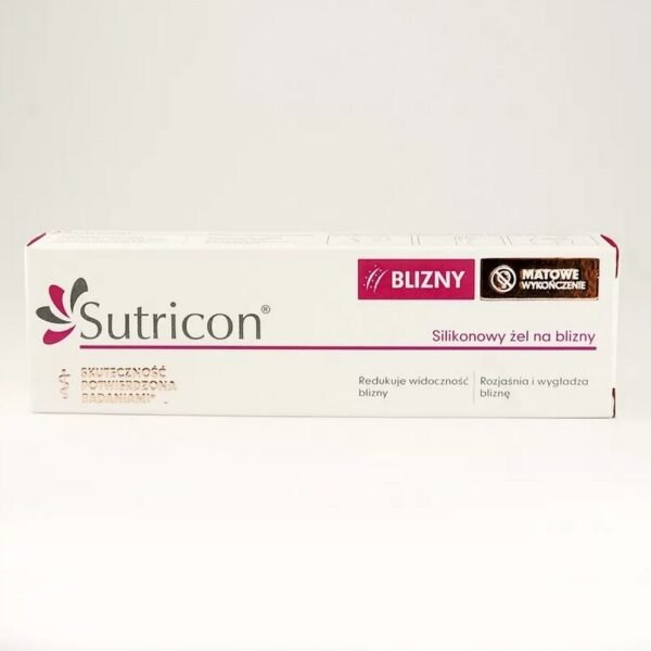 The use of Sutricon gel should be started as soon as possible after the wound has healed or the stitches have been removed.