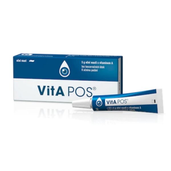 Vita-Pos eye ointment is a sterile moisturizing preparation that is applied to dry and irritated eyes.