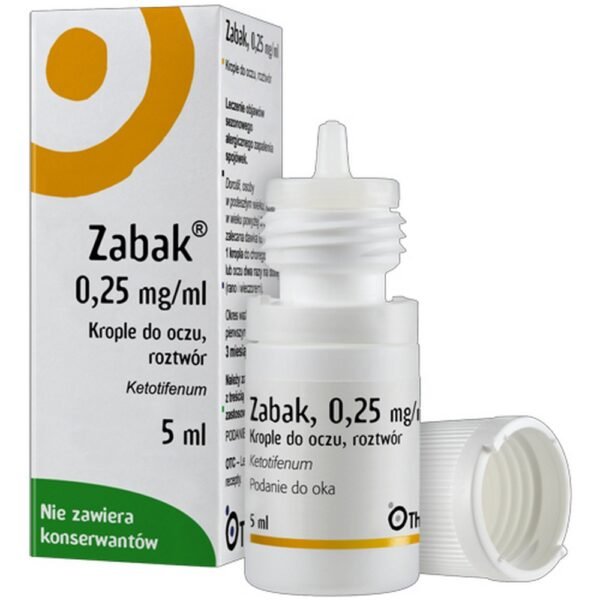 Zabak is used to treat the symptoms of seasonal allergic conjunctivitis.