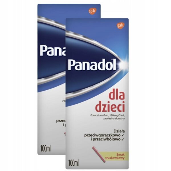Panadol for children with strawberry flavor in the form of syrup is indicated for use in case of fever and pain, for example, with colds and flu, after vaccinations, as well as for painful teething, toothache, headaches, sore throat and ear pain.