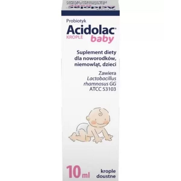 Acidolac Baby - a dietary supplement containing a strain of lactic acid bacteria.