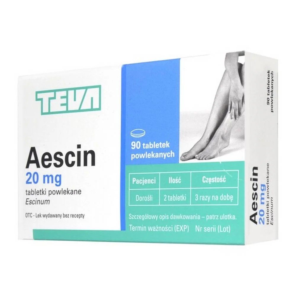 aescin 20mg 30 tablets Un excelente fármaco con propiedades antiedematosas y antiinflamatorias.