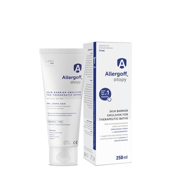 A medical device rich in ingredients that coat sensitive skin and create a moisturizing and protective barrier on its surface.