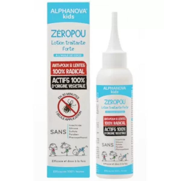 Lotion for lice and their larvae.