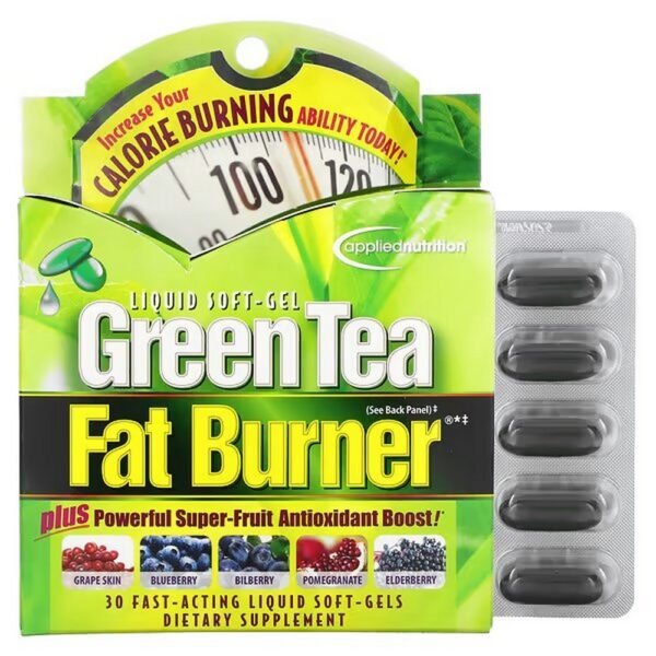 Green Tea Fat Burner increases your calorie burn in fast-acting liquid softgels.