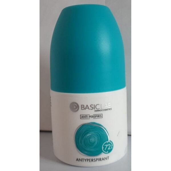 BASICLAB ANTI-PERSPERIS - roll-on deodorant 72H contains ingredients that inhibit sweat secretion.