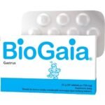 BioGaia Gastrus - chewable tablets with tangerine flavor, contain patented strains of lactic acid bacteria