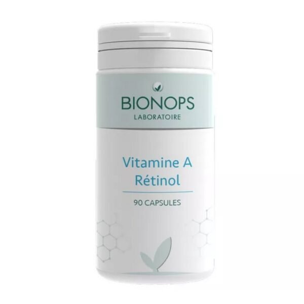 Bionops Vitamin A Retinol 90 capsules is a food supplement based on vitamin A. Vitamin A contributes to the normal functioning of the immune system.