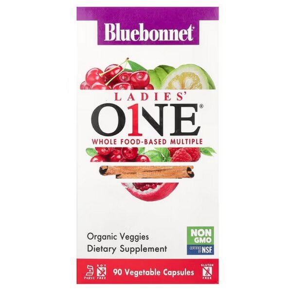 Bluebonnet Nutrition, Ladies' ONE, whole food multiplex advanced female health blend.
