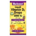 Bluebonnet Nutrition, Liquid Vitamin D3 Drops for strong bones and teeth.
