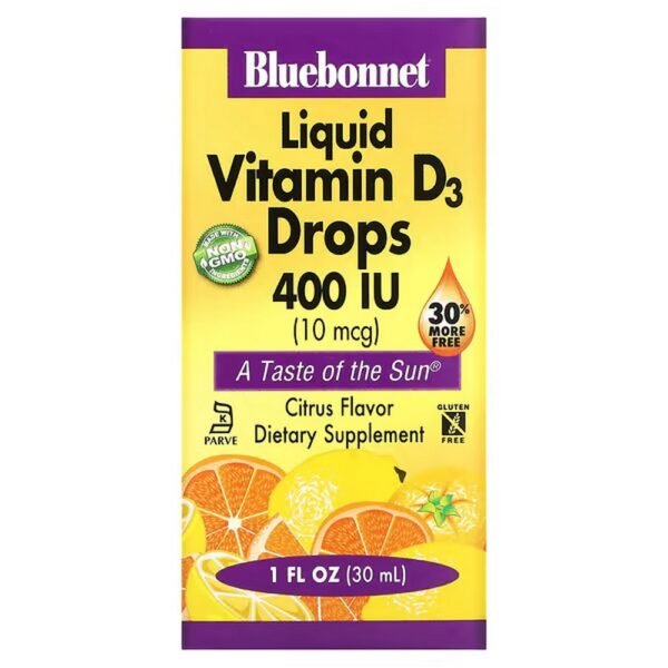 Bluebonnet Nutrition, Liquid Vitamin D3 Drops building strong bones and teeth requires the use of more than just calcium.
