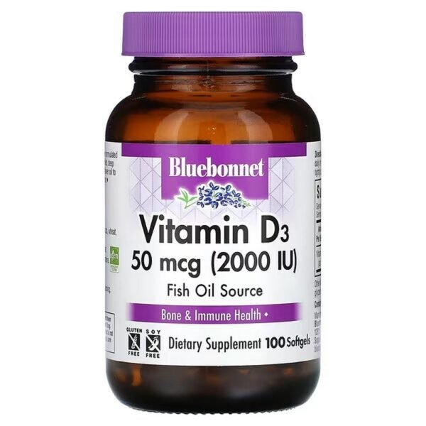 Bluebonnet Nutrition, Vitamin D3 for bone and immune health.