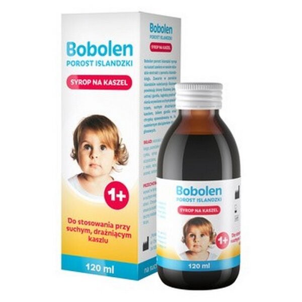 Bobolen Icelandic Lichen, cough syrup, 120 ml - a medical device whose ingredients help reduce dry cough and irritation.