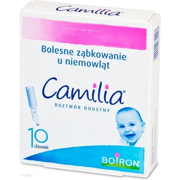 Camilia is a homeopathic medicinal product with therapeutic indications for painful teething in infants.