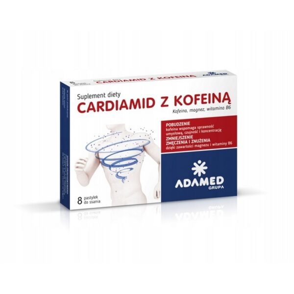 CARDIAMIDE WITH CAFFEINE dietary supplement is recommended for people who feel weak and tired, as well as during periods of increased mental effort and mental activity.