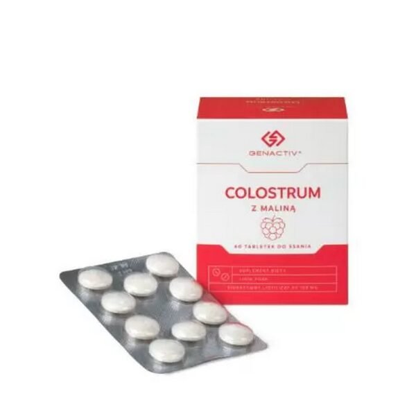 Молозиво с малиной Genactiv [Colostrigen Tabs] 60 пастилок Genactiv