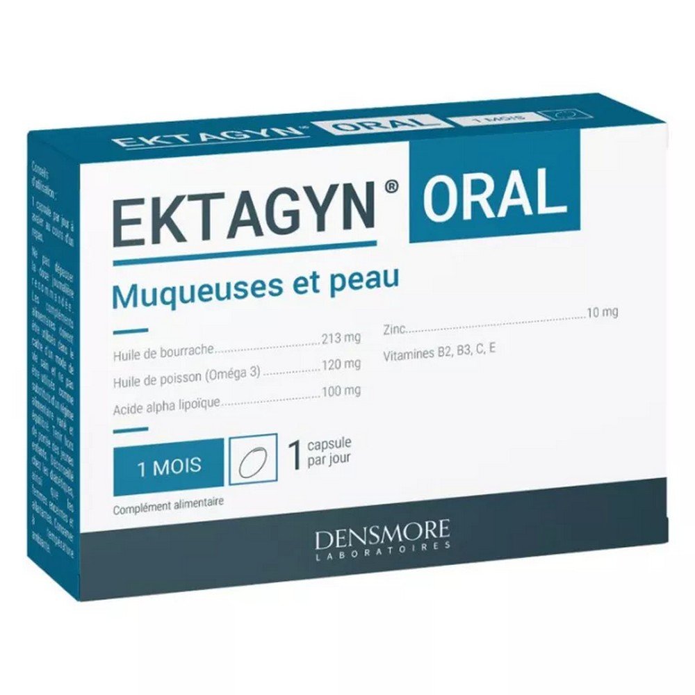 Densmore Ektagyn Oral, your ally for luminous skin and healthy mucous membranes. Easy to use, this dietary supplement has it all!
