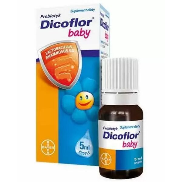 Dicoflor baby dietary supplement is intended for use in children from the first days of life in order to supplement the diet with Lactobacillus rhamnosus GG lactic acid bacteria, which are a component of normal intestinal microflora.