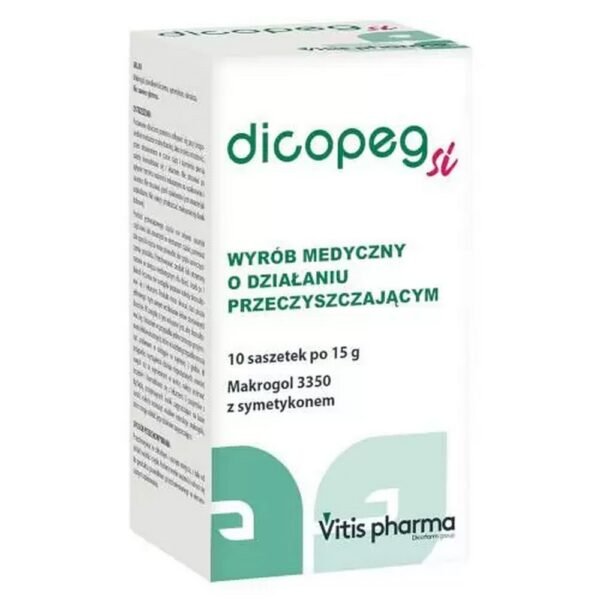 Dicopeg Si - a medical device whose ingredients support peristalsis and facilitate proper intestinal emptying.