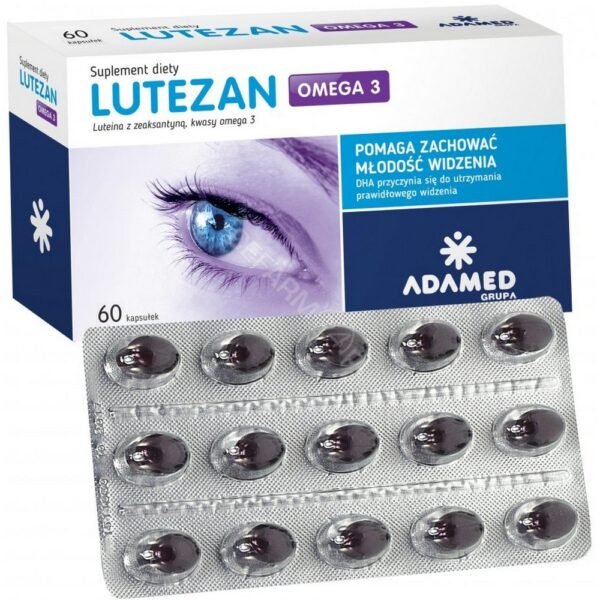 The dietary supplement LUTEZAN PREMIUM contains a specially selected composition of fish oil, plant extracts (chokeberry fruit extract and marigold flower extracts, including lutein and zeaxanthin), vitamins and minerals important for the proper functioning of the human body, including zinc, which helps maintain a healthy lifestyle. Bye.
