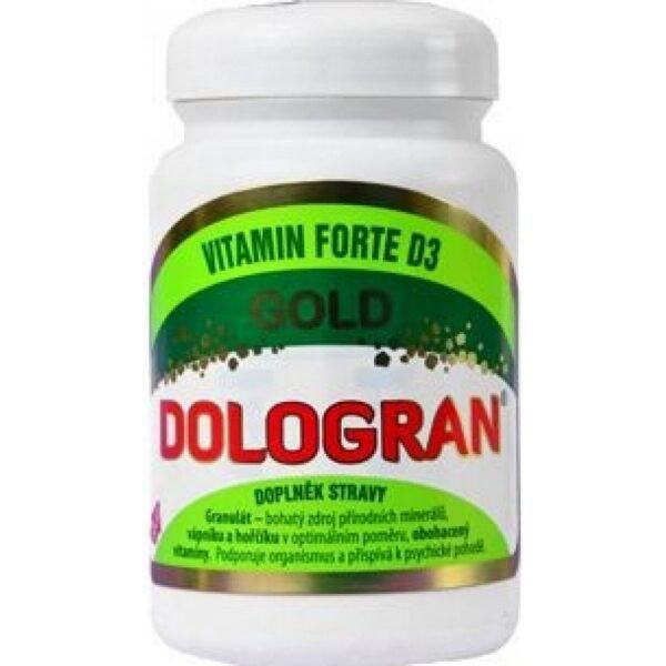 Food supplement in granular form - a source of natural minerals, calcium, enriched with vit. B6, B1, E, D3 and acerola.