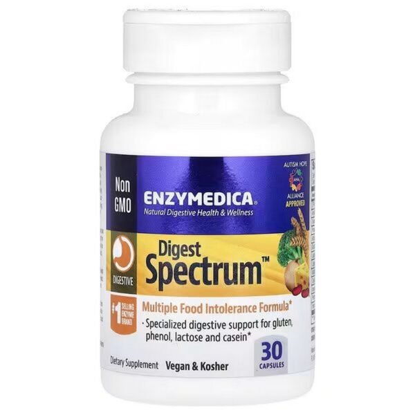 Digest Spectrum™ is a unique combination of highly effective enzymes that provide specialized digestive support