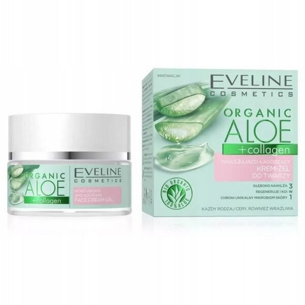 Moisturizing and soothing facial cream-gel intensely soothes and nourishes the skin, providing it with comfort and a feeling of freshness throughout the day.