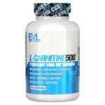 EVLution Nutrition, L-CARNITINE500, Stimulant Free Fat Burning for fat burning and energy without stimulants