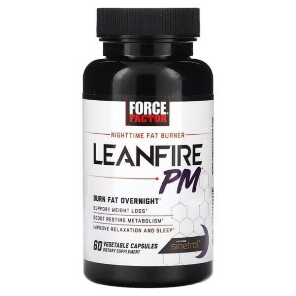 Force Factor, LeanFire PM, Nighttime Fat Burner, fat burner for the night supports weight loss, increases metabolism at rest