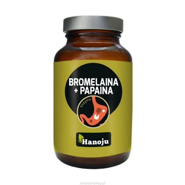 Bromelain + Papain 90 capsules - dietary supplement Dietary supplement containing proteolytic enzymes from pineapple and papaya fruits.