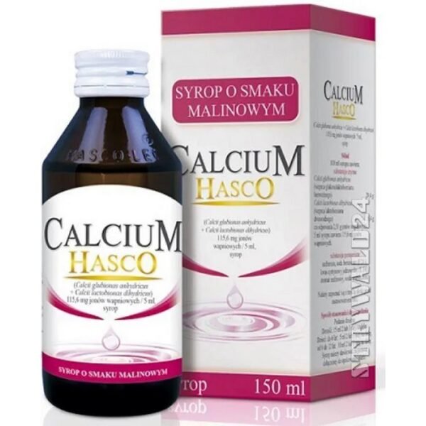 HASCO Calcium is a medicinal product used to prevent and correct calcium deficiency and has a raspberry flavor.