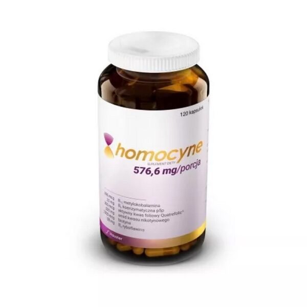 Vitamin B12, B6 and folic acid. Homocyne provides highly digestible forms of ingredients necessary for the proper process of homocysteine ​​transformation.
