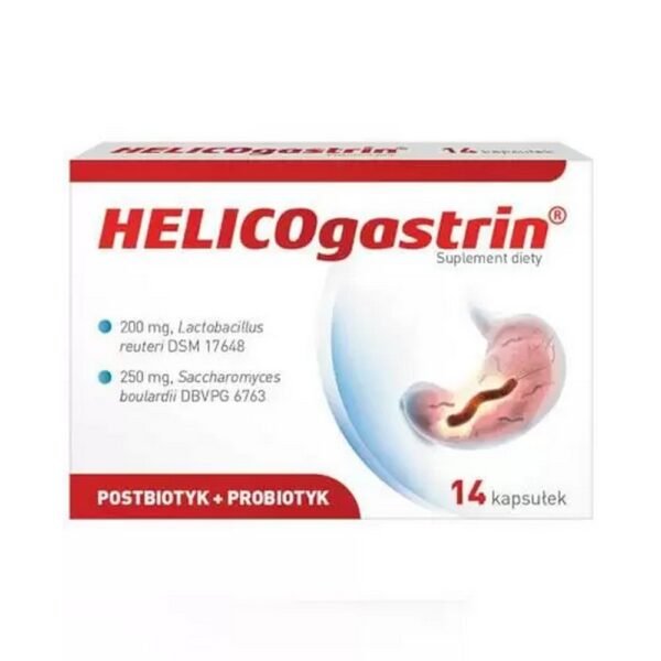 The drug is a combination of 2 active ingredients - a strain of lactic acid bacteria Lactobacillus reuteri DSM 17648 and a yeast culture Saccharomyces boulardii DBVPG 6763.