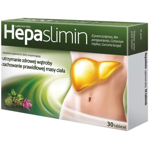 The Hepaslimin dietary supplement contains natural ingredients whose task is to ensure proper digestion, maintain the liver in good condition and maintain proper body weight.