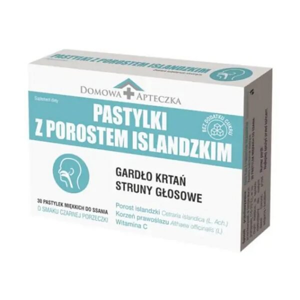 Thanks to the presence of Icelandic lichen extract in the product, the mucous membrane of the throat is covered with a protective film that gives a feeling of moisturization and relieves dry throat.